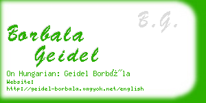 borbala geidel business card